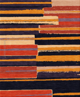 collectors edition 6357-pencils - handmade rug,  tibetan (India), 60 knots quality